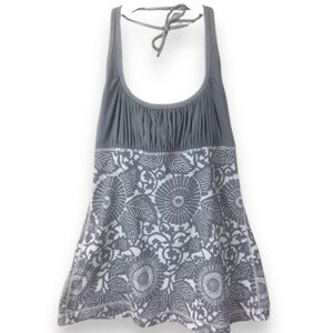 LULULEMON Gray Halter Mandala Flower Print Size 6